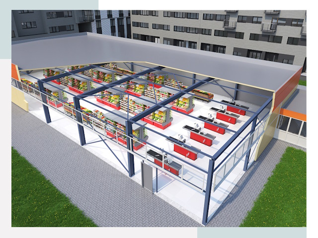 Строительство магазинов в Чайковский от 607 руб. за м²