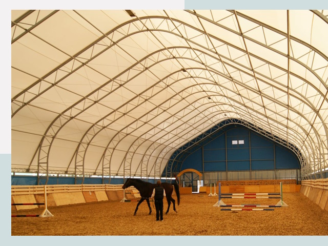 Строительство конных манежей в Чайковском