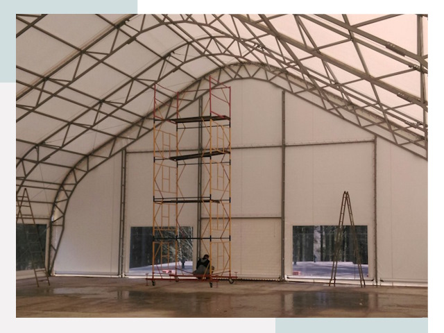 Шатровые ангары в Чайковском