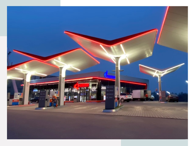 Навесы для АЗС в Чайковском