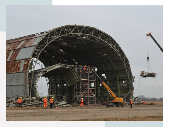 Демонтаж ангаров в Чайковском