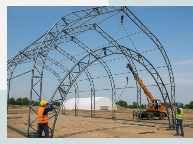 Монтаж ангаров в Чайковском от 607 руб. - Надежно и быстро